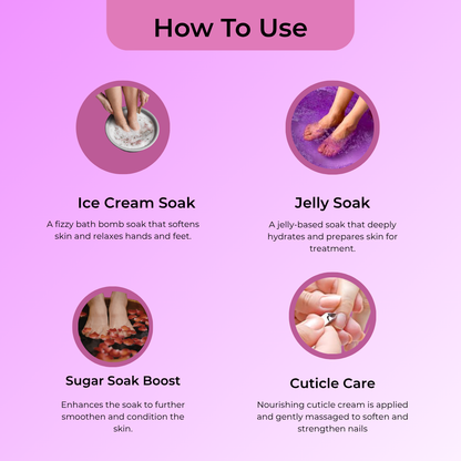 8 Steps Korean Glow Ice-Cream Mani-Padi Kit