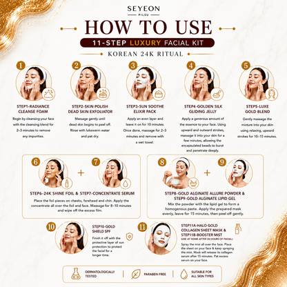SEYEON PILSU Korean 24K Gold Luxury Facial Kit