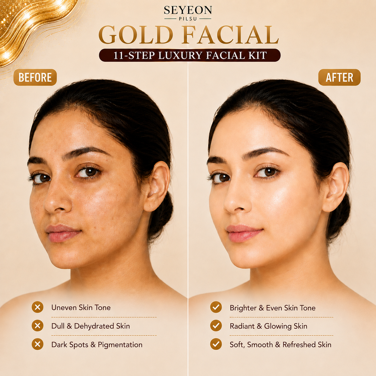 SEYEON PILSU Korean 24K Gold Luxury Facial Kit